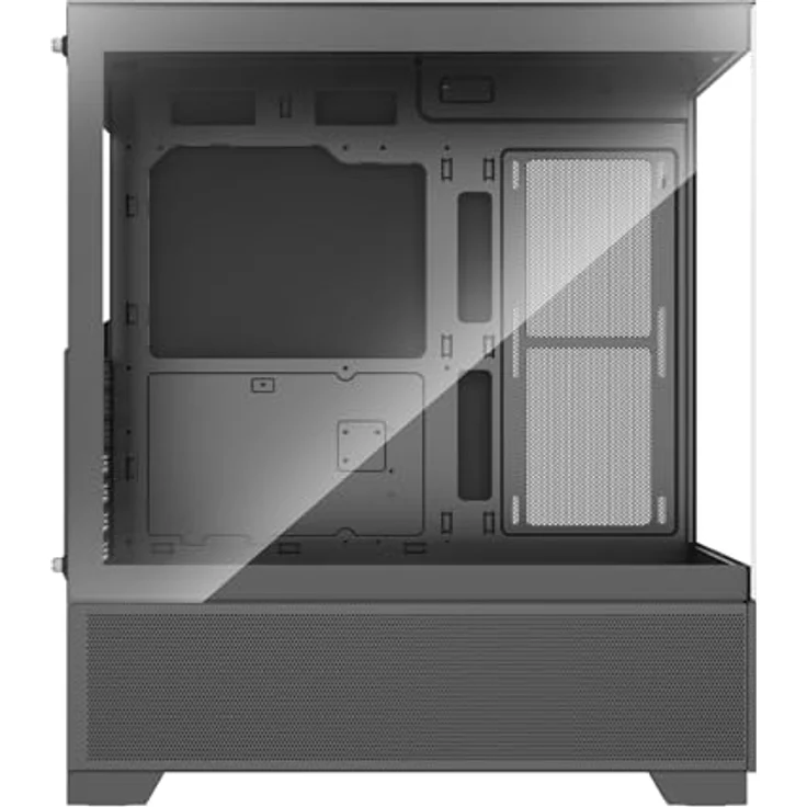 Xilence Gehäuse BEAM Schwarz (XG172), elegantes ATX Midi Tower Gehäuse mit Aquarium-Glas-Design, drei ARGB PWM Lüftern und hohem Airflow, Schwarz – Bild 3