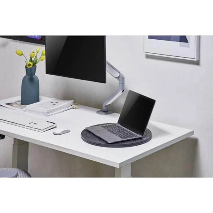Speaka SP-MT-100 Monitor Drehteller, drehbar für Bildschirmgrößen 25,4 cm (10) - 61 cm (24), schwarz, Tragfähigkeit 60 kg – Bild 4