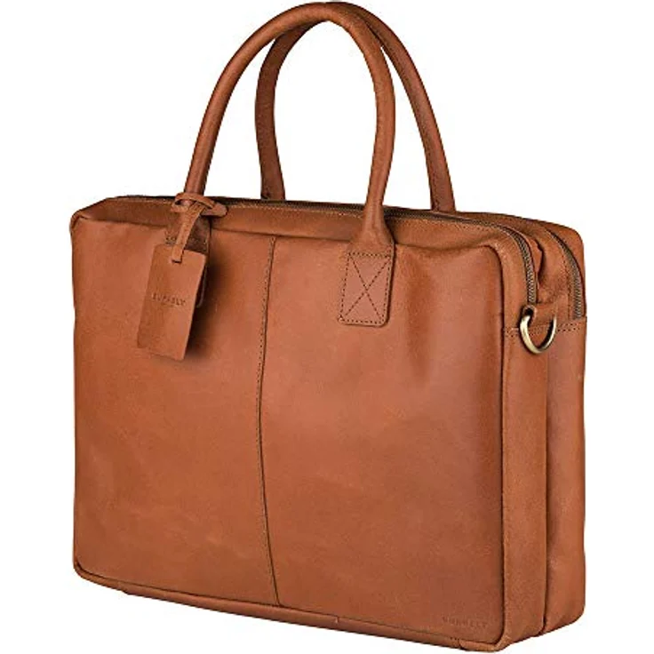 Burkely Vintage Taylor Aktentasche, 100% Leder mit Laptopfach, 40 cm, braun – Bild 4