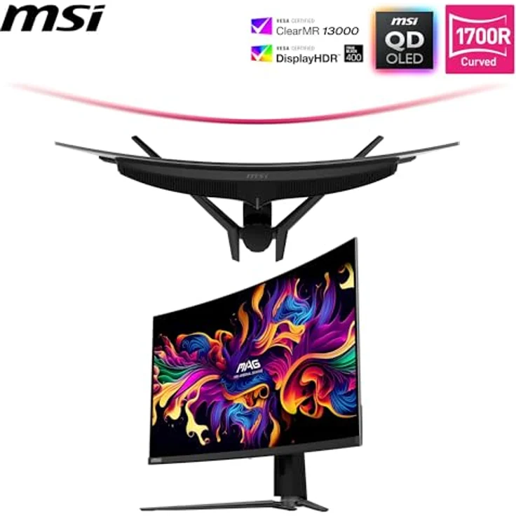 MSI MPG 321CURX QD-OLED, 32 Zoll Curved Gaming-Monitor mit 240 Hz, 0,03 ms Reaktionszeit und HDR True Black 400 – Bild 2