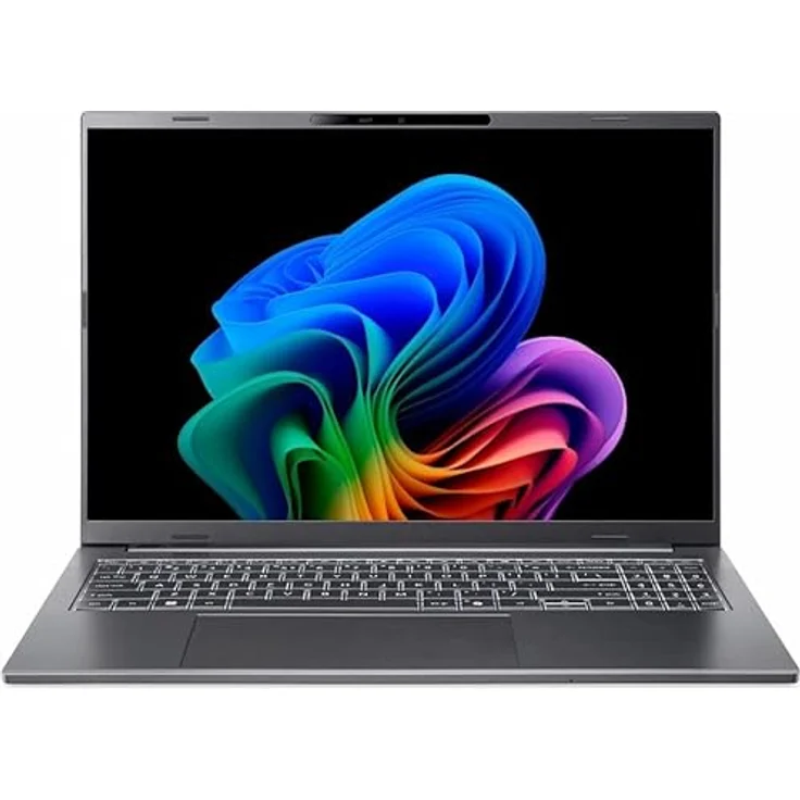 Acer Aspire 16 AI OLED Notebook A16-52M, 16-Zoll OLED 2048 x 1280 120 Hz, Intel Core Ultra 9, 32 GB RAM, 2 TB SSD, Intel ARC 140V GPU, Windows 11, Grau – Bild 1