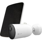 EZVIZ 2MP Akku Überwachungskamera, kabellose WLAN IP Außenkamera mit 5200mAh Akku, Farbnachtsicht, 2-Wege-Audio, Solarpanel Kit