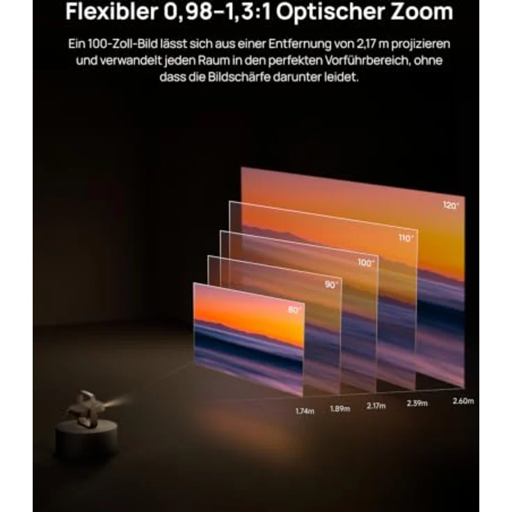 XGIMI Elfin Flip 4K Beamer, Laser Projektor mit Harman Kardon Sound, Google TV und 1 ms Latenz, kompakt für Outdoor und Tageslicht – Bild 2