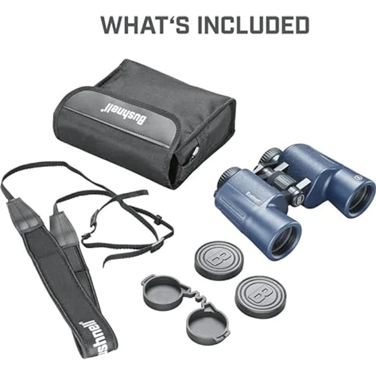 Bushnell H2O 2 Fernglas 12x42 Dunkelblau Porro Voll multivergütet Wasserdicht/Beschlagfrei Drehbare Augenmuscheln - Wassersport Boote – Bild 3