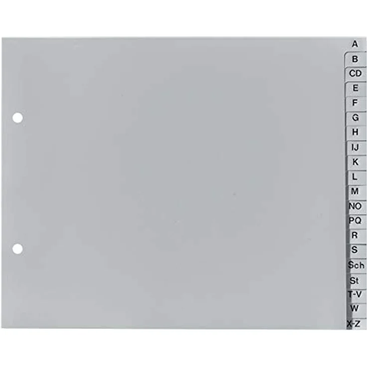 EXACOMPTA Aktenordner Exacompta Ordnerregister Halbformat A-Z grau 20-teilig – Bild 2