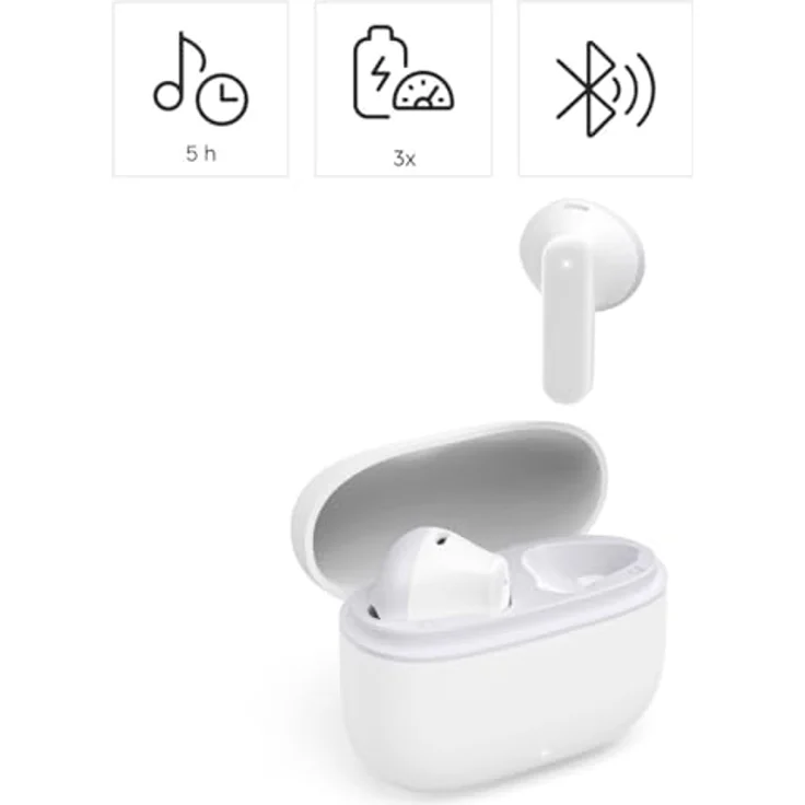 Hama Bluetooth®-Kopfhörer "Freedom Light II", TWS, Earbuds, Sprachsteuerung, weiß – Bild 3