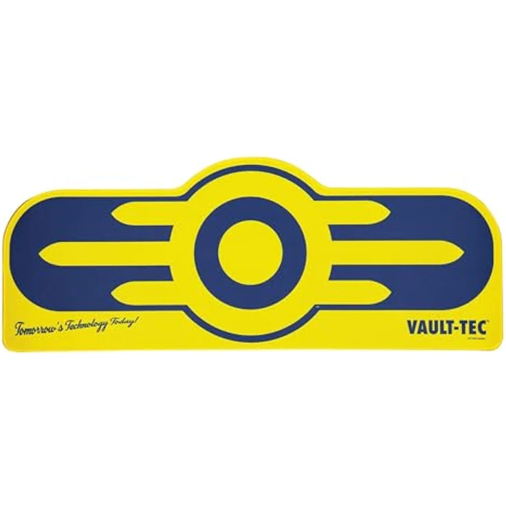 FaNaTtik Fallout Vault-Tec XL Gaming Schreibtischunterlage & Untersetzer Set, 800 x 300 mm, rutschfeste Gummiunterseite, verstärkte Kanten – Bild 3