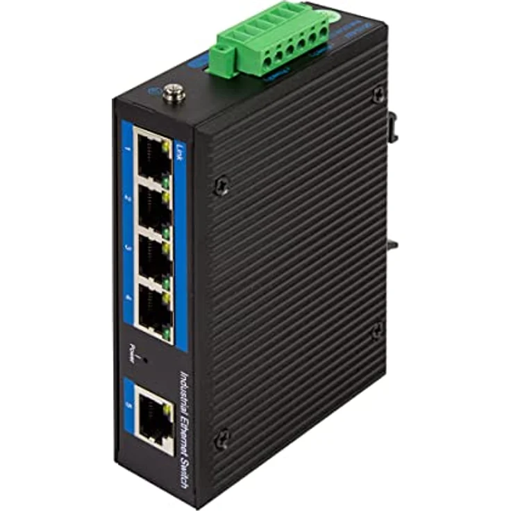 LogiLink NS200 - Industrieller Fast Ethernet Switch, 5-Port 10/100 Mbps – Bild 1
