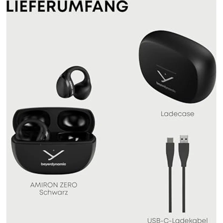 BEYERDYNAMIC Amiron Zero, Open-ear Bluetooth Kopfhörer mit IP54 Spritzwasserschutz, Schwarz – Bild 7