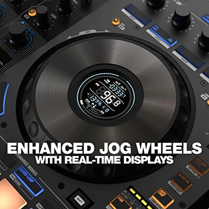 Reloop Mixon 8 Pro | 4-Kanal -Multi-Platform-Performance-Controller für Serato & djay, Jogwheel -Displays & 4 Instant-FX-Kippschalter, Dual-Audio-Interface mit USB-C & Stand-Alone-Mixing, Schwarz – Bild 3