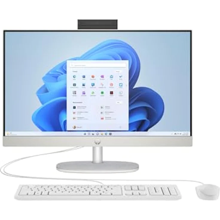 HP All-in-One PC 24-cr0242ng, 23,8" FHD, Intel Core i3-N300, 8 GB RAM, 256 GB SSD, FreeDOS, weiß – Bild 6