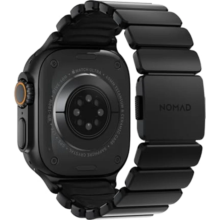 NOMAD Stratos Band I, Hybrid-Design aus Titan und FKM, wasserresistent, für Apple Watch 42/44/45/46/49 mm, All Black – Bild 2