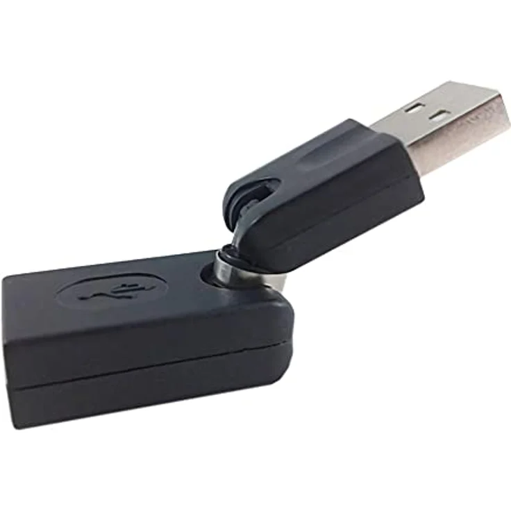 Aukson G37 USB 2.0 A Stecker auf A Buchse Verlängerungsadapter, 360° drehbarer Typ A Stecker auf Typ A Buchse, Flexibler USB 2.0 Adapter Konverter, schwarz – Bild 5