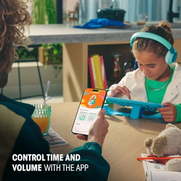 JBL Junior 320BT On-Ear-Kopfhörer (Adaptive Noise-Cancelling, A2DP Bluetooth) in drei fröhlichen Farben – Bild 3