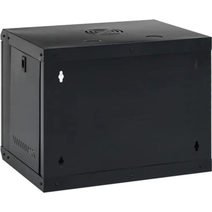 vidaXL 9U Wand Netzwerkschrank, Serverschrank Wandmontage, 19" Rack Server Schrank, IP20, abschließbar – Bild 5