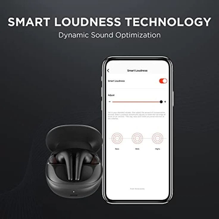 1More Aero Bluetooth Kopfhörer Kabellos mit Räumlichem Audio, 42dB Adaptive Aktive Geräuschunterdrückung, Benutzerdefinierte EQ, 10mm Treiber, 6 Mikrofone, 28H Spielzeit, kabelloses Laden – Bild 3