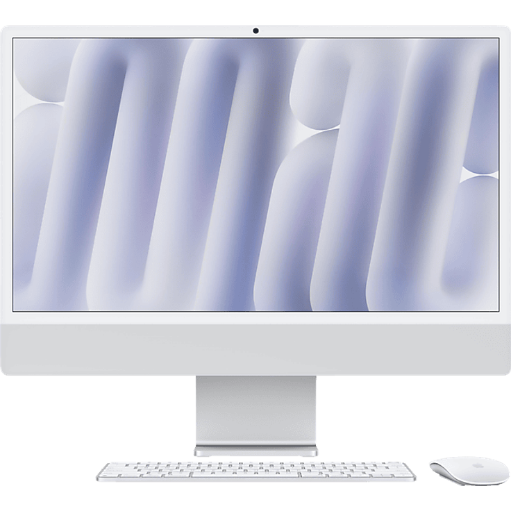 Apple iMac 24" (2024), MWUU3D/A, Apple M4 10-Core GPU, 16 GB RAM, 256 SSD, Silber – Bild 1