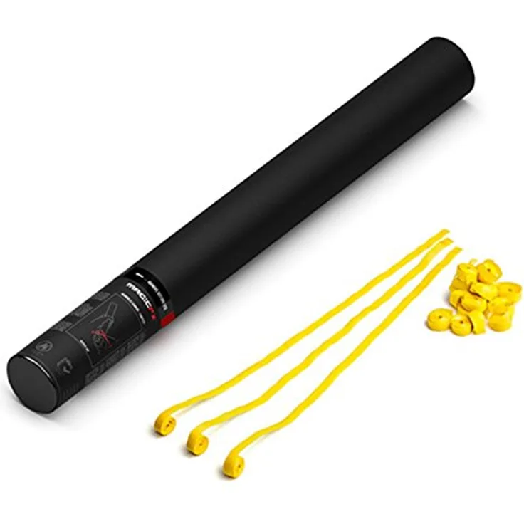 Magic FX Handheld Luftschlangen Kanone 50cm Gelb