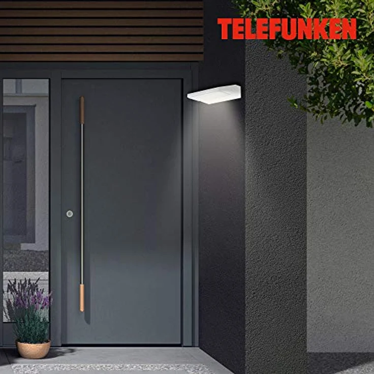 TELEFUNKEN - LED Außenwandleuchte, Außenwandlampe, Kopf drehbar, 10 Watt, 1.100 Lumen, 4.000 Kelvin, IP44, Weiß, 172x141x52mm (LxBxH) – Bild 4