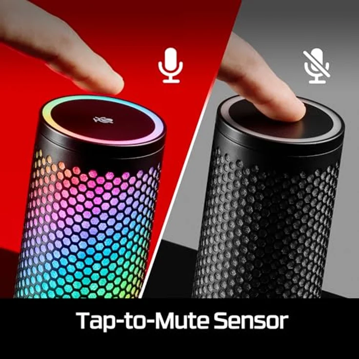 HyperX QuadCast 2 S - USB Mikrofon mit 32-Bit-Tiefe und 192kHz Abtastrate, 100+ aRGB LEDs - Schwarz – Bild 3