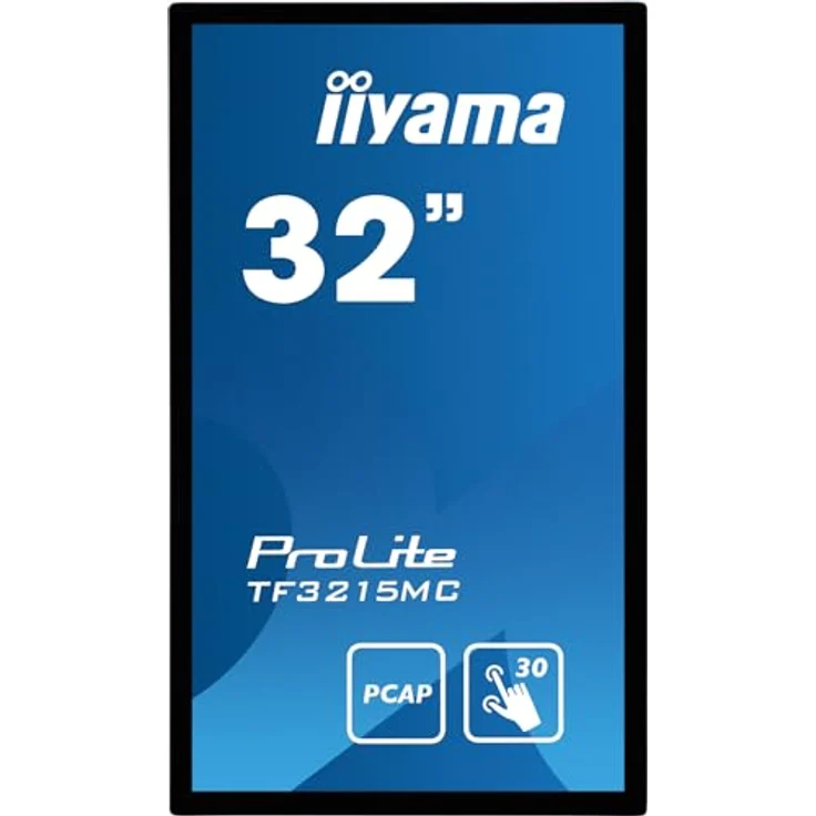 iiyama Prolite TF3215MC-B2 80cm 31,5" VA LED-Monitor Full-HD Open Frame 30 Punkt Multitouch kapazitiv VGA HDMI DisplayPort 24/7 IP65 IK-7 7H Touch-durch-Glas schwarz – Bild 4