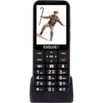 Evolveo EasyPhone ESLTRD, Dual-SIM, 2,8-Zoll Display, 2 MP Kamera, Schwarz