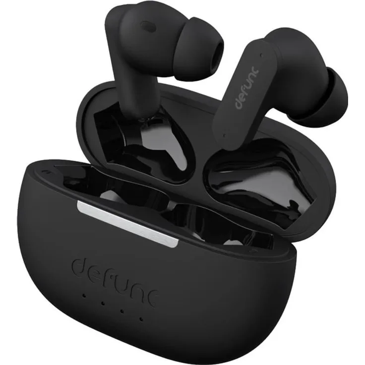 Defunc True Anc Earbuds, Wireless In-Ear Kopfhörer Schwarz mit Active Noise Cancelling (25 h Akkulaufzeit)