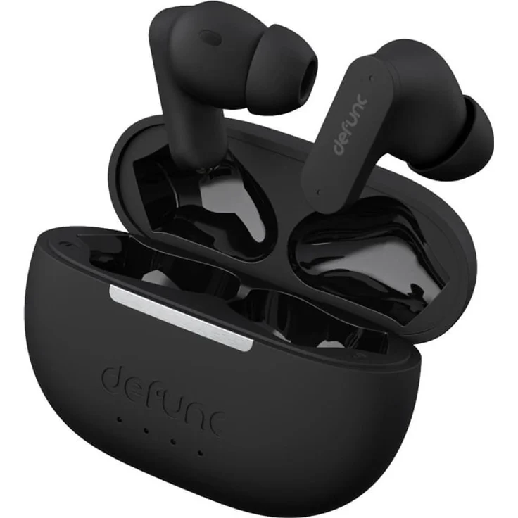 Defunc True Anc Earbuds, Wireless In-Ear Kopfhörer Schwarz mit Active Noise Cancelling (25 h Akkulaufzeit)