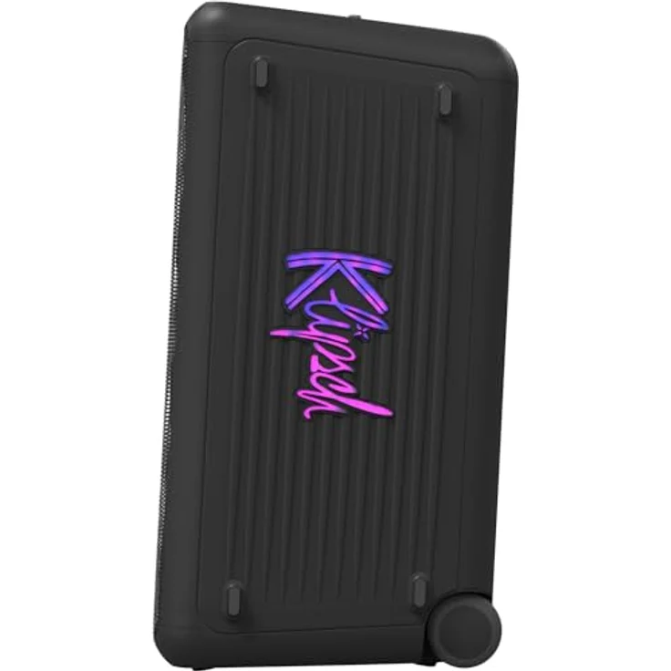 Klipsch Miami Music City Party Speaker, Bluetooth Lautsprecher mit 6 Lichtshow-Einstellungen, 18 Stunden Akkulaufzeit, IPX4 geschützt, Trolley-Rollen und ausziehbarem Griff – Bild 3