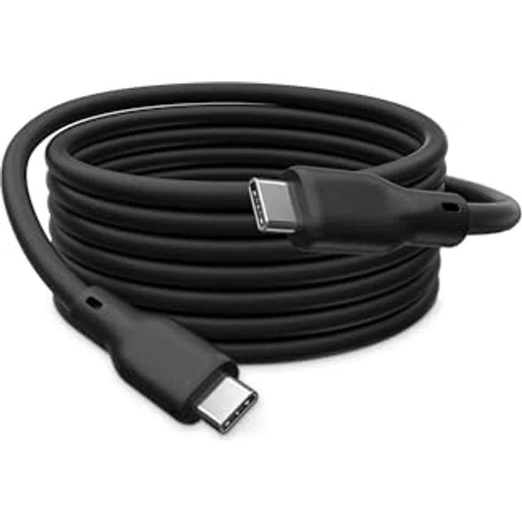 DIGITUS USB-C Kabel USB4 Version 2.0, 1.5 m Typ-C zu Typ-C, 16K Videoauflösung, 80 Gbit/s, PD 3.1 240W, flexibler Silikonmantel mit Knickschutz, Soft-Touch, Schwarz – Bild 1