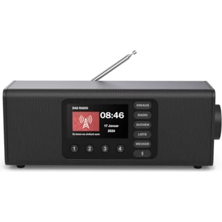 Hama DR2002, DAB+ Radio mit FM, Bluetooth, 4,3" TFT-Farbdisplay und großen Tasten, schwarz – Bild 2