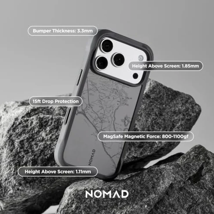 Nomad Rugged Case - balandra - Robuste Handyhülle für iPhone 17 Pro/18 Pro mit MagSafe-Unterstützung und TPU-Bumper – Bild 7