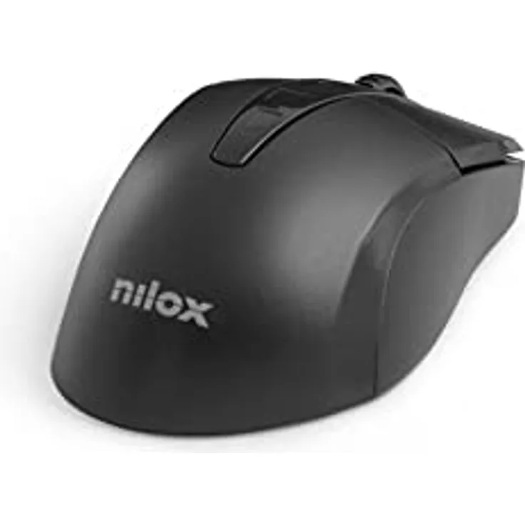 Nilox Optische Maus, USB, 1000 DPI, Schwarz, MOUSB1001