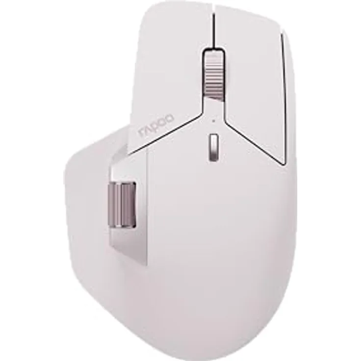 Rapoo MT760M kabellose Maus Wireless Mouse 4000 DPI Sensor umweltfreundlicher wiederaufladbarer Akku ergonomisch PC & Mac - pink