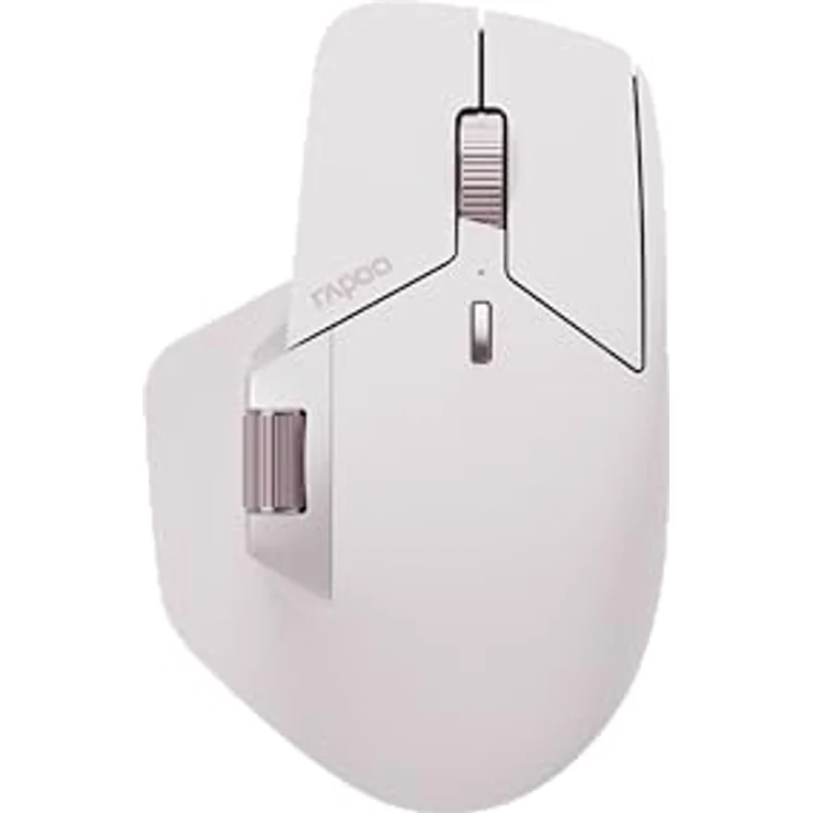 Rapoo MT760M kabellose Maus Wireless Mouse 4000 DPI Sensor umweltfreundlicher wiederaufladbarer Akku ergonomisch PC & Mac - pink – Bild 1