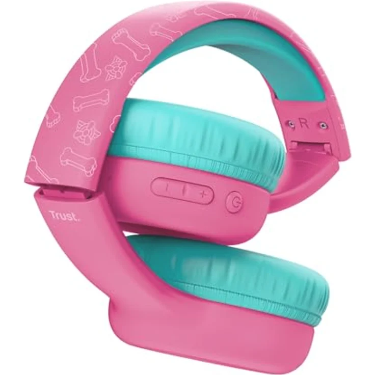 Trust Nouna Wireless Kopfhörer Paw Patrol, Rosa, faltbares Design, integrierter Lautstärkeregler, kabellos und kabelgebunden – Bild 15