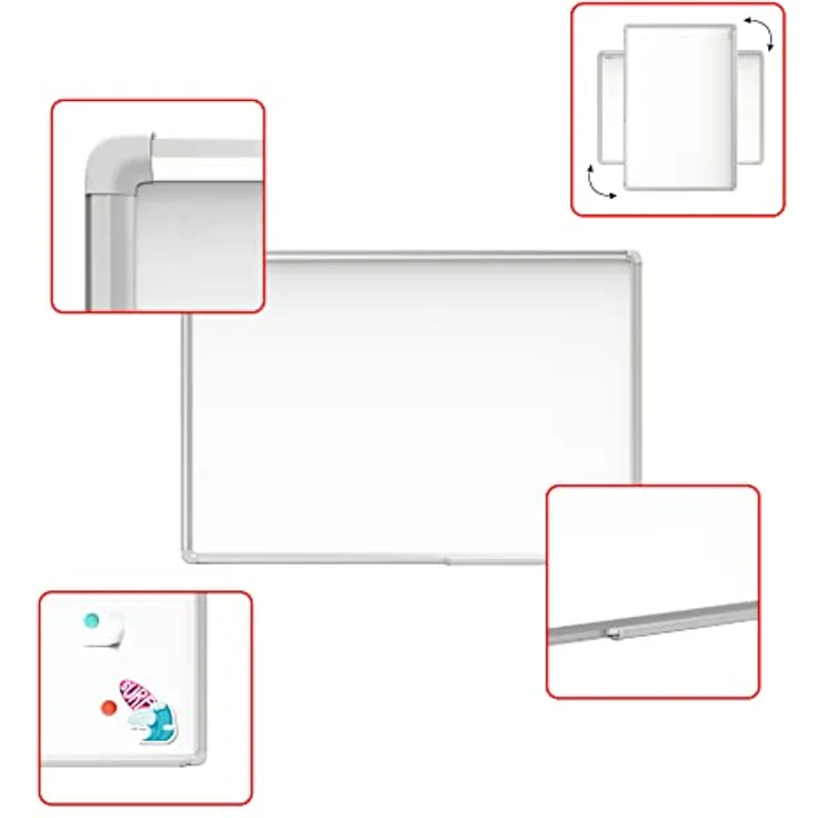 ALLboards Whiteboard Premium EXPO, 80 x 100 cm, lackiert, mit Aluminiumrahmen – Bild 2