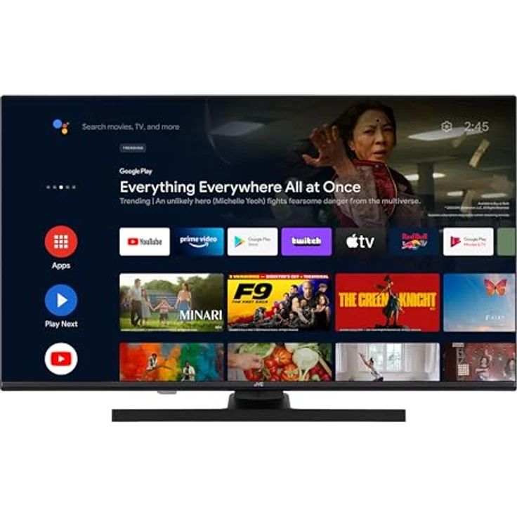JVC QLED TV 40 Zoll Fernseher Full HD Android Smart TV (HDR, Triple-Tuner, Bluetooth) LT-40VQF545A, Kontrastreiche QLED-Bilder, Android Smart TV mit Google Play Store, Schwarz – Bild 2