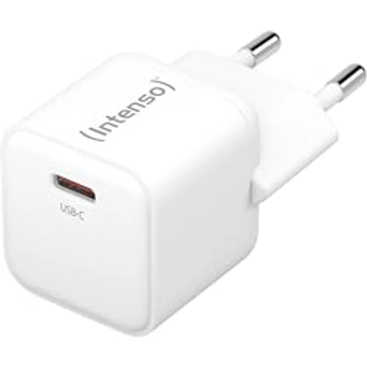 Intenso Power Adapter W30C, 30 W Schnellladegerät mit USB-C Anschluss, ultrakompakt und weiß