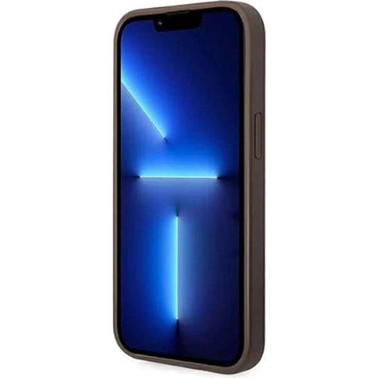 CG MOBILE Guess GUHCP14SG4GLBR hülle für iPhone 14 6,1" braun Hard case 4G Stripe Collection – Bild 5