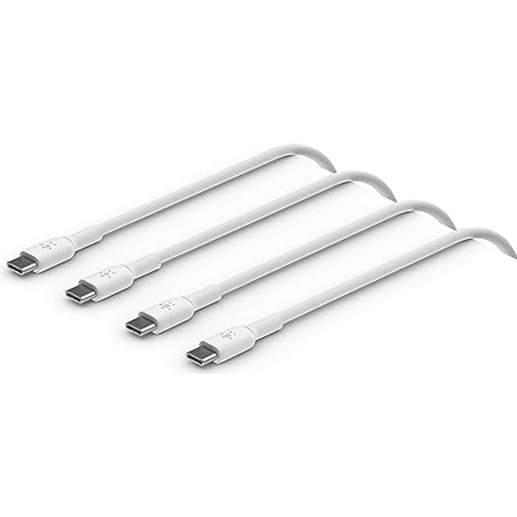 Belkin USB-C-auf-USB-C-Ladekabel, USB C Kabel, Schnellladekabel für iPhone 15, Samsung Galaxy S23, S23+, S23 Ultra, Note, Google Pixel, iPad Pro, iPad mini, Nintendo Switch, 1 m, 2er-Pack – Weiß – Bild 1