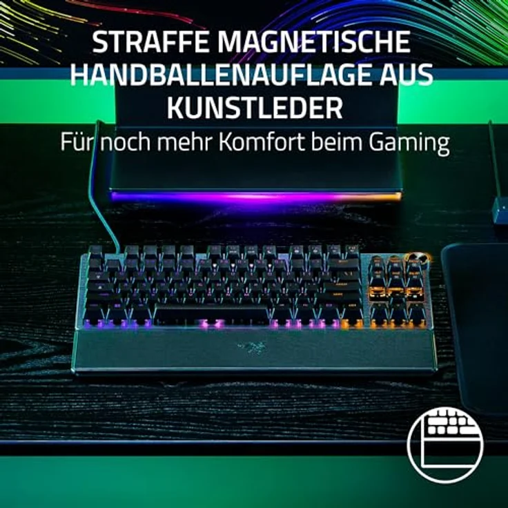 Razer Huntsman V3 Pro Tenkeyless Gaming Keyboard Wired US Black Analog Optical, Schwarz Tastatur – Bild 11