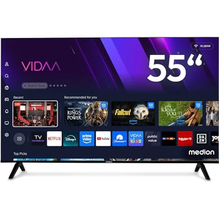 MEDION MD 855301, 55 Zoll Ultra HD Smart TV mit 4K, HDR10, VIDAA Store und Streaming-Diensten – Bild 1