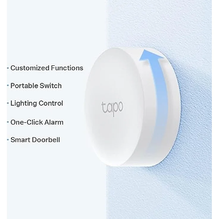tp-link Tapo S200B Intelligente Taste WLAN-Router, kabellos, Weiß, Wandmontage, Akkubetrieben – Bild 3