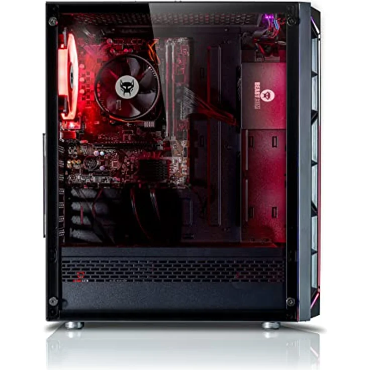 BEASTCOM EASTCOM Q3 Gaming-PC | AMD Ryzen 3 4 x 4,00 GHz | 4K Vega 8 Grafik | 8 GB RAM | 256 GB SSD | LED-Display 24 Zoll + Tastatur + Maus + Mauspad | HDMI | WiFi | Win 11 Pro | RGB, leise | 16,78 Mio. Farben, 75 Hz – Bild 3