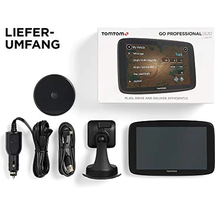 TomTom Go 620 Professional, LKW-Navigationsgerät mit 15,2 cm (6 Zoll) Touchscreen, lebenslangen Karten-Updates und Wi-Fi, schwarz – Bild 6