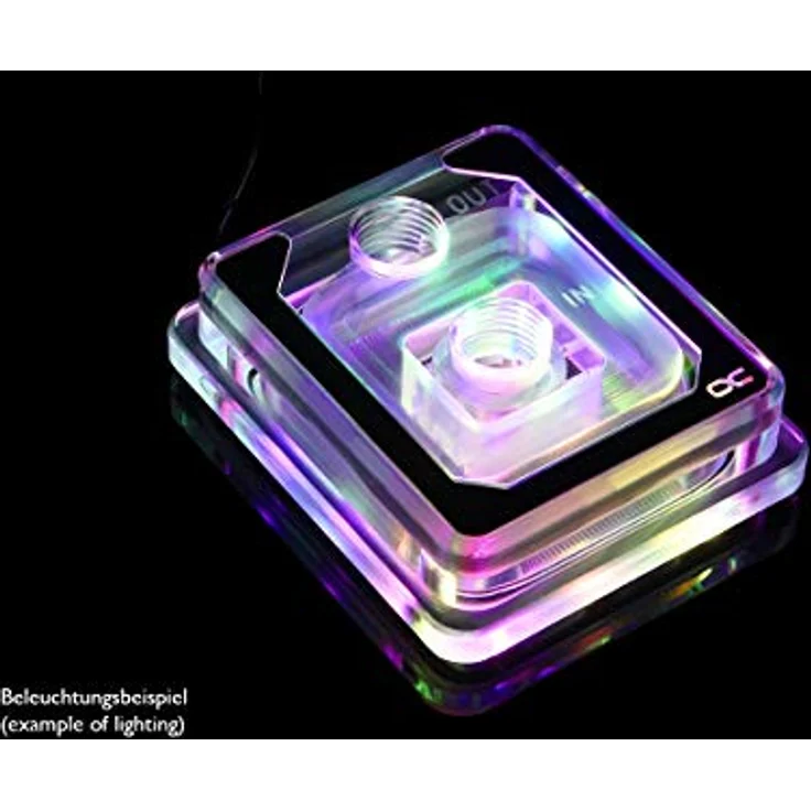 Alphacool 12955 Eisblock Aurora XP³ Light - Acryl CPU-Kühler transparent, hohe Kühlleistung mit Digital RGB LEDs – Bild 4