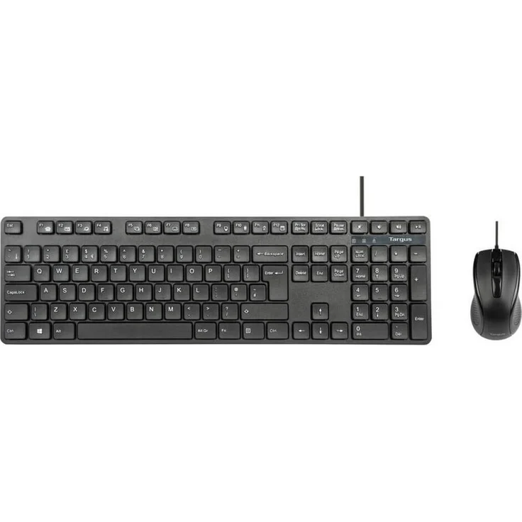 Targus AKM622ES Tastatur- und Maus-Set, Kabelgebunden, QWERTY Layout, Silber