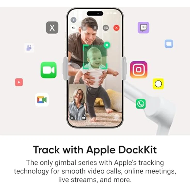 Insta360 Flow 2 Pro, Standard Bundle Summit White mit 3-Achsen-Stabilisierung und integriertem Selfie-Stick – Bild 4