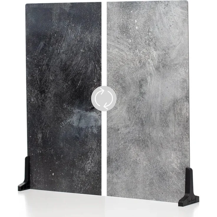 V-Flat World Duo-Board Grey Chalk/Dark Chalk (00812), Doppelseitiges Hintergrundsystem 120 cm x 180 cm, grau mit realistischem Kreidemuster und schmutzabweisender Oberfläche